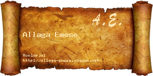 Allaga Emese névjegykártya